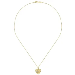 Discount Gabriel & Co. Floral - 18 inch 14K Yellow Gold Diamond Leaf Pendant Necklace