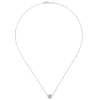 Best Gabriel & Co. Floral - 18 inch 925 Sterling Silver Round Floral White Sapphire Pendant Necklace