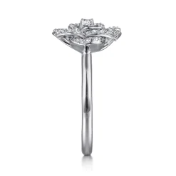 Online Gabriel & Co. Floral - 14K White Gold Diamond Floral Fashion Ring