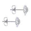 Online Gabriel & Co. Floral - 14K White Gold Flower Diamond Stud Earrings