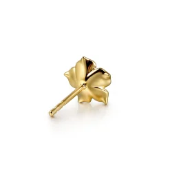 New Gabriel & Co. Floral - 14K Yellow Gold Blue Topaz Floral Stud Earrings