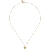 New Gabriel & Co. Floral - 14K Yellow Gold Blue Topaz Floral Drop Necklace