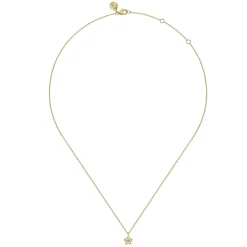 Discount Gabriel & Co. Floral - 14K Yellow Gold Diamond Flower Pendant Necklace