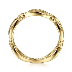 Outlet Gabriel & Co. Floral - 14K Yellow Gold Filigree Floral Ring
