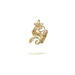 Sale Gabriel & Co. Floral - 14K Yellow Gold Single Floral Ear Cuff