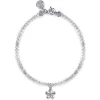Best Gabriel & Co. Floral - 925 Sterling Silver London Blue Topaz Flower and Moon Stone bead Bracelet