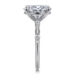 Gabriel & Co. Frances - 14K White Gold Oval Diamond Engagement Ring