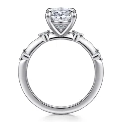 Gabriel & Co. Frances - 14K White Gold Oval Diamond Engagement Ring