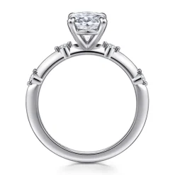 Clearance Gabriel & Co. Frances - 14K White Gold Oval Diamond Engagement Ring
