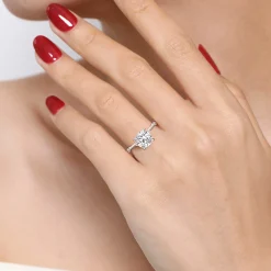 Hot Gabriel & Co. Frances - 14K White Gold Round Diamond Engagement Ring
