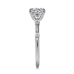Outlet Gabriel & Co. Frances - 14K White Gold Round Diamond Engagement Ring