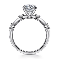Online Gabriel & Co. Frances - 14K White Gold Round Diamond Engagement Ring