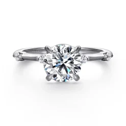 Online Gabriel & Co. Frances - 14K White Gold Round Diamond Engagement Ring