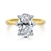 Best Gabriel & Co. Frances - 14K White-Yellow Gold Oval Diamond Engagement Ring