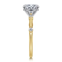 Online Gabriel & Co. Frances - 14K White -Yellow Gold Oval Diamond Engagement Ring