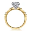 Hot Gabriel & Co. Frances - 14K White -Yellow Gold Round Diamond Engagement Ring