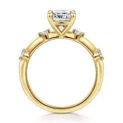 Gabriel & Co. Frances - 14K Yellow Gold Cushion Cut Diamond Engagement Ring