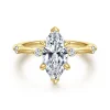 New Gabriel & Co. Frances - 14K Yellow Gold Marquise Shape Diamond Engagement Ring
