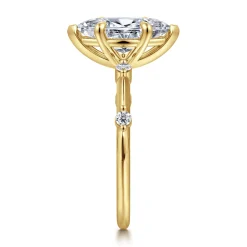 New Gabriel & Co. Frances - 14K Yellow Gold Marquise Shape Diamond Engagement Ring