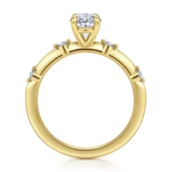 Hot Gabriel & Co. Frances - 14K Yellow Gold Oval Diamond Engagement Ring