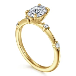 Hot Gabriel & Co. Frances - 14K Yellow Gold Oval Diamond Engagement Ring