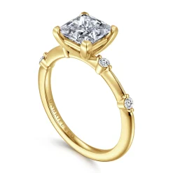 Online Gabriel & Co. Frances - 14K Yellow Gold Princess Cut Diamond Engagement Ring