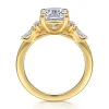 Clearance Gabriel & Co. Francia - 14K Yellow Gold Elongated Cushion Diamond Engagement Ring