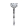 Sale Gabriel & Co. Franka - 14K White Gold Rectangular Radiant Cut Hidden Halo Diamond Engagement Ring