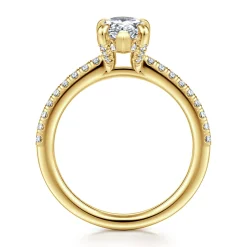 Hot Gabriel & Co. Franka - 14K Yellow Gold Pear Shape Diamond Engagement Ring