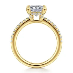 Discount Gabriel & Co. Franka - 14K Yellow Gold Princess Cut Diamond Engagement Ring