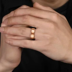 Sale Gabriel & Co. Fred - 14K Rose Gold 7mm - High Polished Men's Wedding Band
