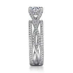 Online Gabriel & Co. Gene - 14K White Gold Round Diamond Engagement Ring