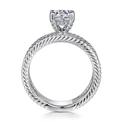 Online Gabriel & Co. Gene - 14K White Gold Round Diamond Engagement Ring