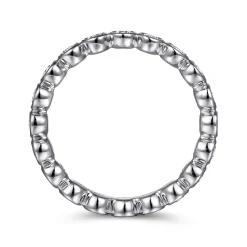 Gabriel & Co. Genevi - 14K White Gold Bezel Diamond Eternity Band - 0.8 ct