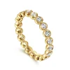 Best Gabriel & Co. Genevi - 14K Yellow Gold Bezel Diamond Eternity Band - 0.8 ct