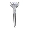 Discount Gabriel & Co. Genna - 14K White Gold Emerald Cut Three Stone Diamond Engagement Ring