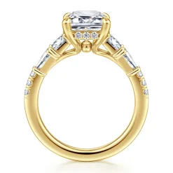 Outlet Gabriel & Co. Genni - 14K Yellow Gold Emerald Cut Diamond Engagement Ring