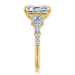 Outlet Gabriel & Co. Genni - 14K Yellow Gold Emerald Cut Diamond Engagement Ring