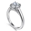 Online Gabriel & Co. Geo - 14K White Gold Round Diamond Engagement Ring