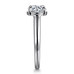 Online Gabriel & Co. Geo - 14K White Gold Round Diamond Engagement Ring