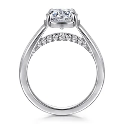 Online Gabriel & Co. Geo - 14K White Gold Round Diamond Engagement Ring