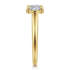 Outlet Gabriel & Co. Geo - 14K Yellow Gold Cushion Cut Diamond Engagement Ring