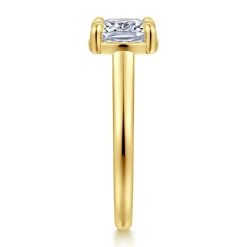Gabriel & Co. Geo - 14K Yellow Gold East West Elongated Cushion Diamond Engagement Ring
