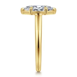 Hot Gabriel & Co. Geo - 14K Yellow Gold Marquise Shape Diamond Engagement Ring