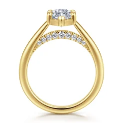 Hot Gabriel & Co. Geo - 14K Yellow Gold Marquise Shape Diamond Engagement Ring