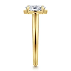 Sale Gabriel & Co. Geo - 14K Yellow Gold Oval Diamond Engagement Ring