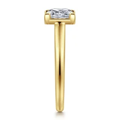 Discount Gabriel & Co. Geo - 14K Yellow Gold Princess Cut Diamond Engagement Ring