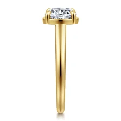Sale Gabriel & Co. Geo - 14K Yellow Gold Round Diamond Engagement Ring