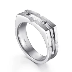 Best Gabriel & Co. Geometric Wide Band 925 Sterling Silver