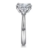 Outlet Gabriel & Co. Georgia - 14K White Gold Oval Three Stone Diamond Engagement Ring